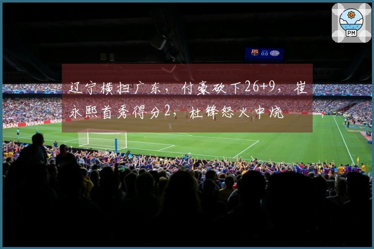 辽宁横扫广东，付豪砍下26+9，崔永熙首秀得分2，杜锋怒火中烧