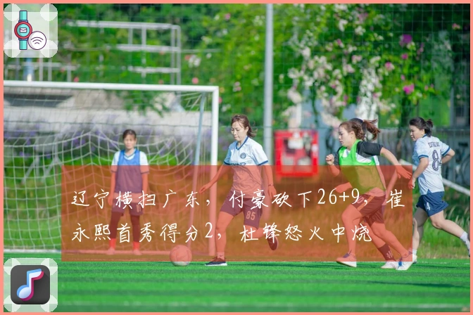 辽宁横扫广东，付豪砍下26+9，崔永熙首秀得分2，杜锋怒火中烧